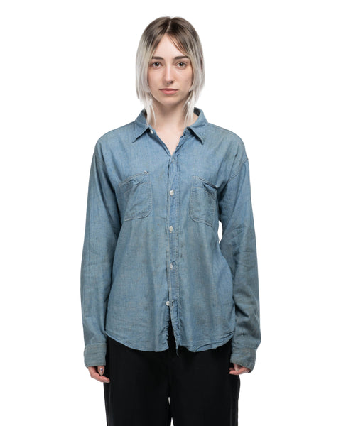 50s Boxy Chambray Shirt - Small