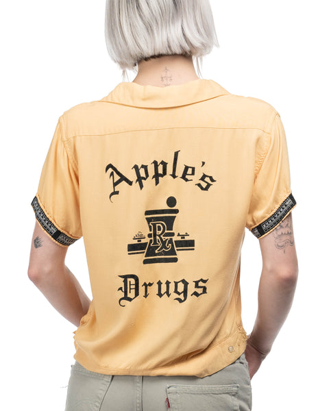 1960s Apple Drugs Bowling Shirt