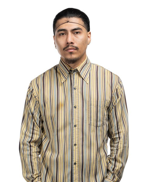 1950s Striped Button-Up