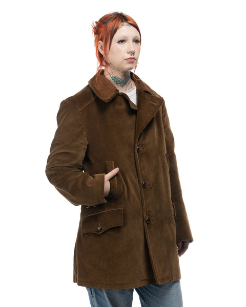 1960s Chocolate Corduroy Coat