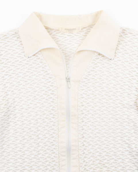 80’s Textured Zip Blouse - XS