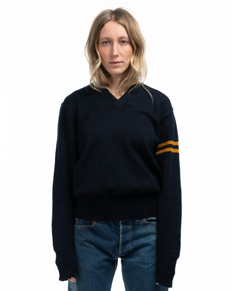 60’s Wool Collegiate Sweater - Large