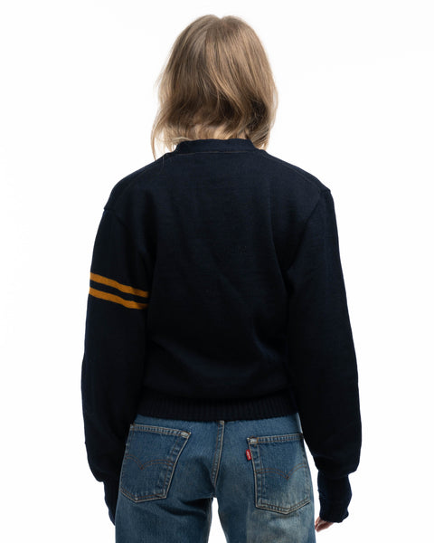 60’s Wool Collegiate Sweater - Large