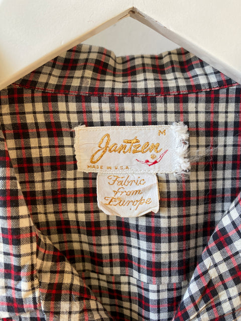 50’s Jantzen Plaid Button-Up - Large