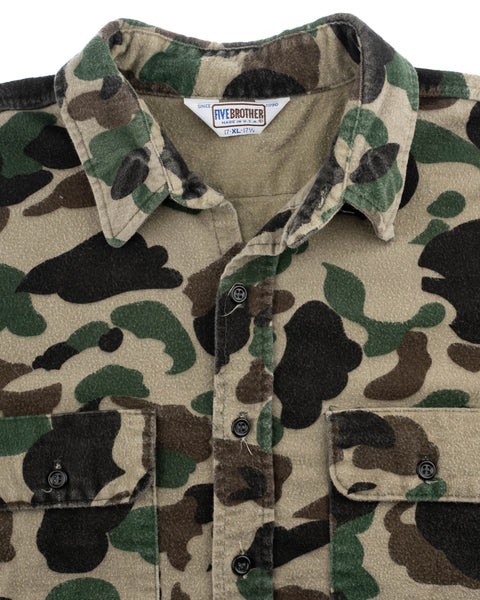 80’s Five Brother Camo Button-up - Large