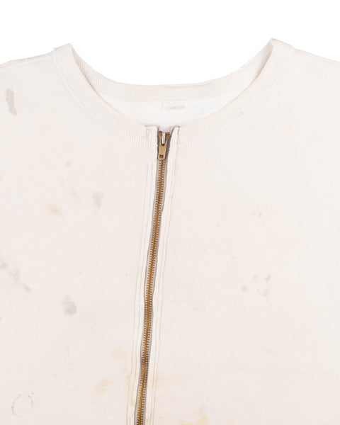 50’s Asymmetrical Zip-Up Sweatshirt - Small