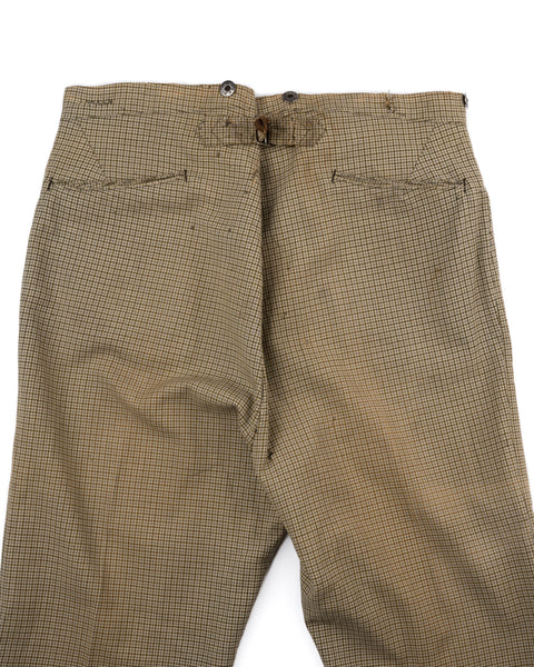 20’s Buckle Back Houndstooth Trousers - 33” x 28”