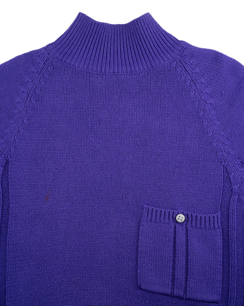 80’s Cotton Pocket Sweater - XL