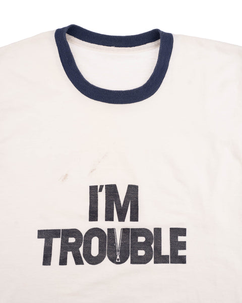 80’s “I’m Trouble” Ringer Tee - Small