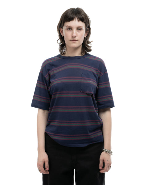 80’s Striped Pocket Tee - Medium