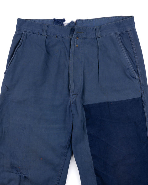 60's Thrashed French Work Trousers - 31” x 25”
