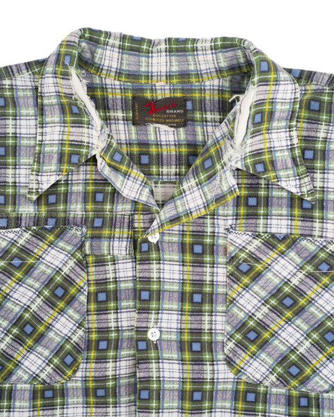70’s Soft Plaid Flannel Shirt - Large
