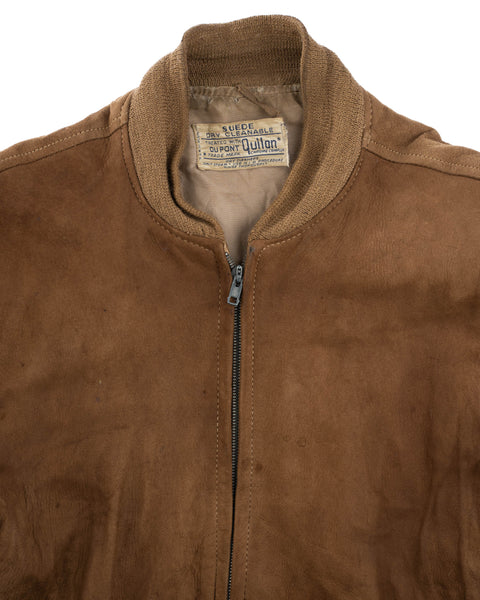 50’s Thrashed Suede Bomber - Medium