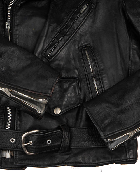 80's Studded & Painted Moto Jacket - Small