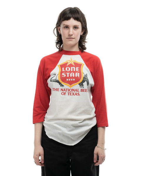80’s Lone Star Beer Raglan Tee - Medium