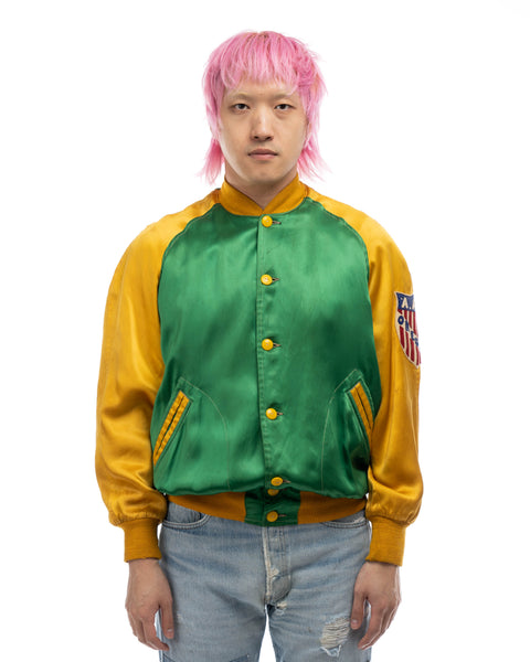 40’s Satin Bomber Jacket - Large