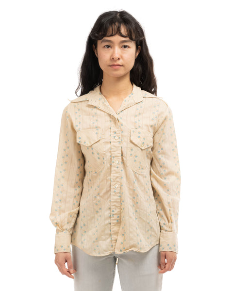 70’s Floral Western Shirt - Small