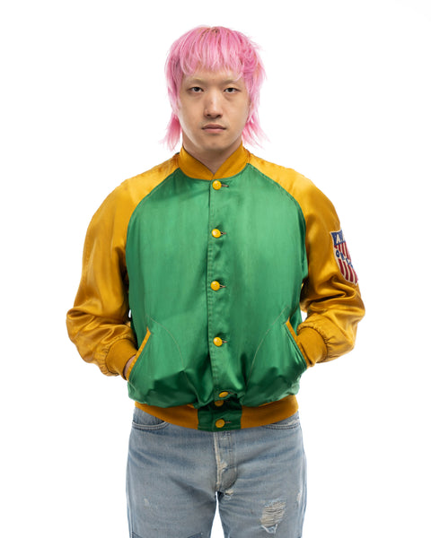 40’s Satin Bomber Jacket - Large