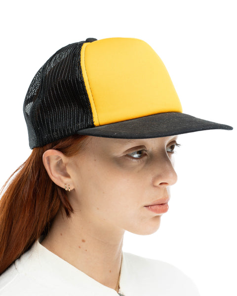 90’s Black and Yellow Trucker - OS