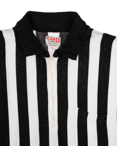 50’s Striped Quarter-Zip Shirt - Large