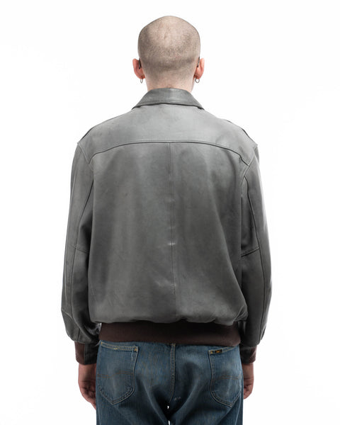 80’s Leather Bomber - Large