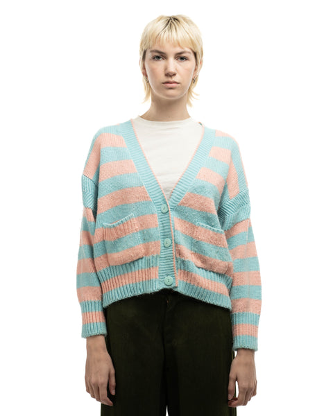 80’s Striped Knit Cardigan - Small
