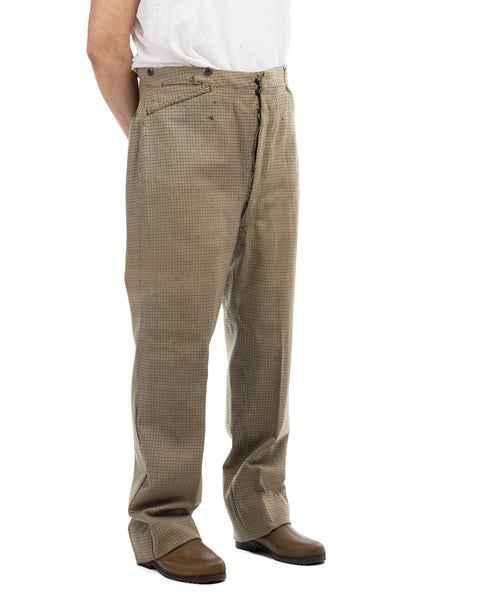 20’s Buckle Back Houndstooth Trousers - 33” x 28”
