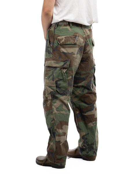 80’s Woodland Camo Pants - 32” x 28”