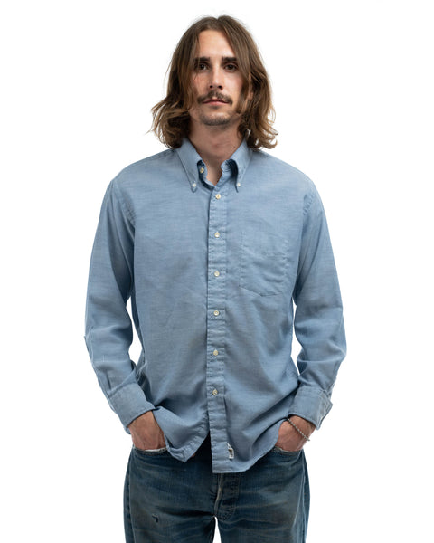 70’s Oxford Chambray Button-Down - Large