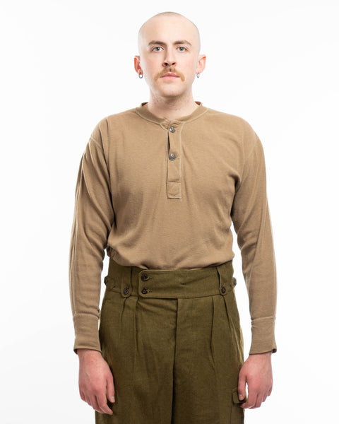 90’s Military Henley Thermal - Large