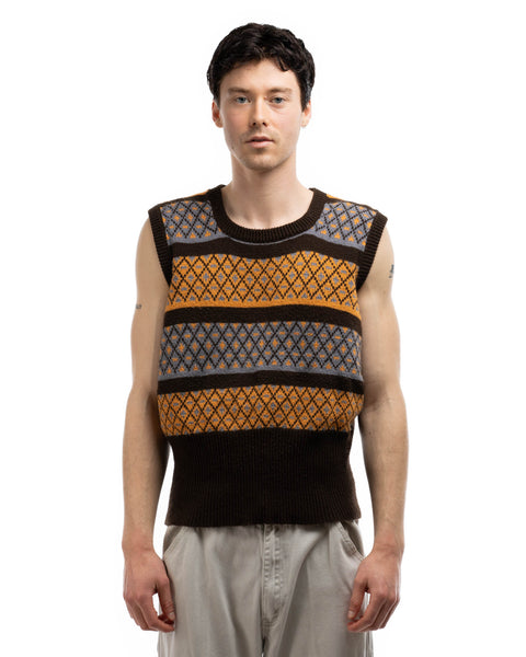 70’s Patterned Sweater Vest - Medium