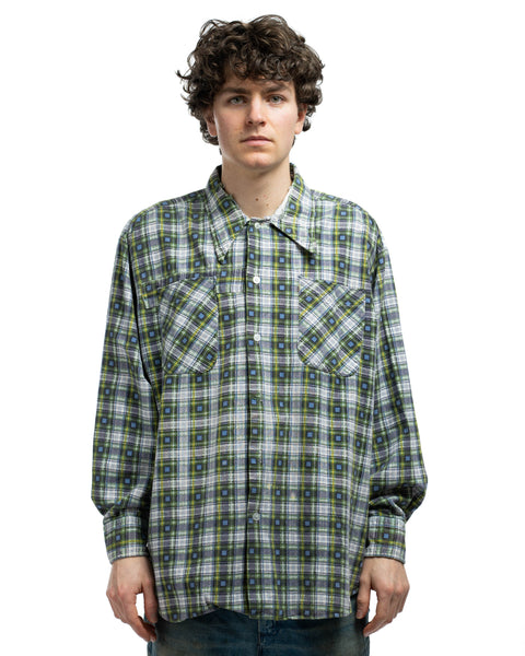 70’s Soft Plaid Flannel Shirt - Large