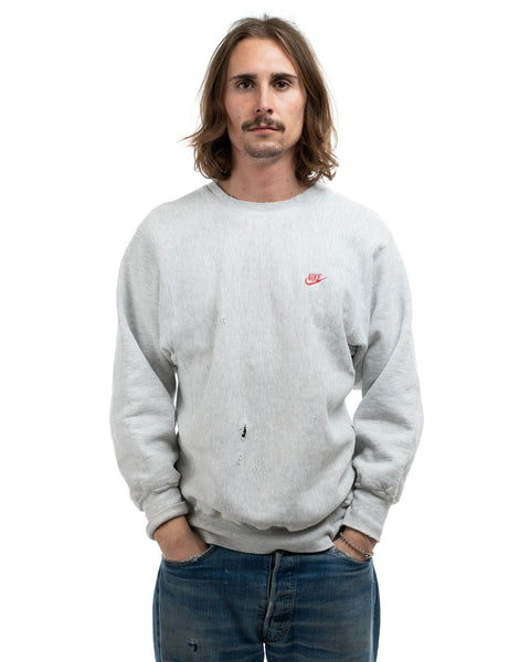 90’s Thrashed Nike Weave Crewneck - Large