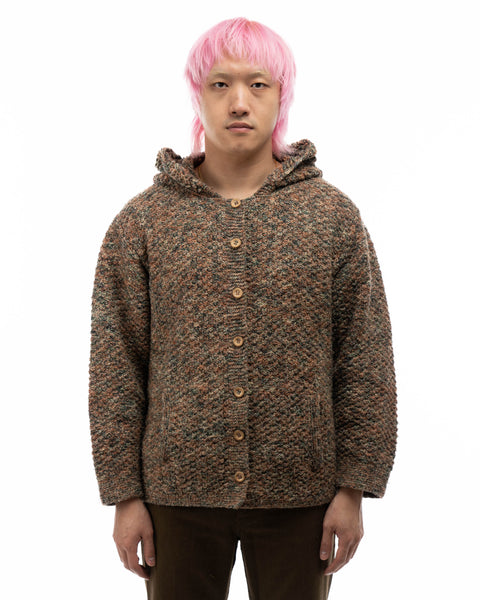 70's Hooded Knit Sweater - Medium