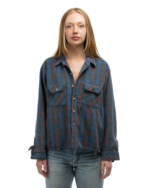 80’s Plaid Cotton Flannel - Large