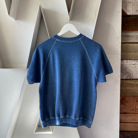 60's Collegiate Short Sleeve Sweatshirt - Medium