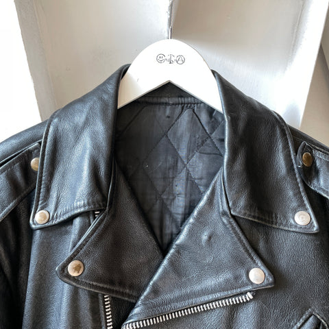 80’s Leather Biker Jacket - Medium