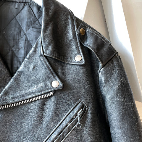 80’s Leather Biker Jacket - Medium