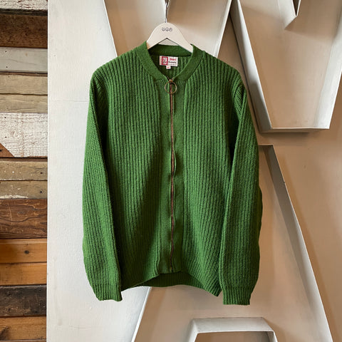 60’s Wool Zip Sweater - XL