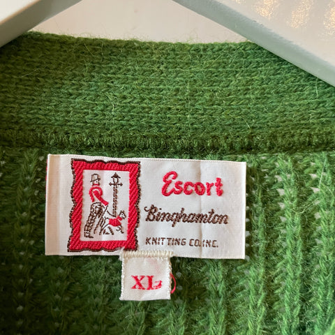 60’s Wool Zip Sweater - XL