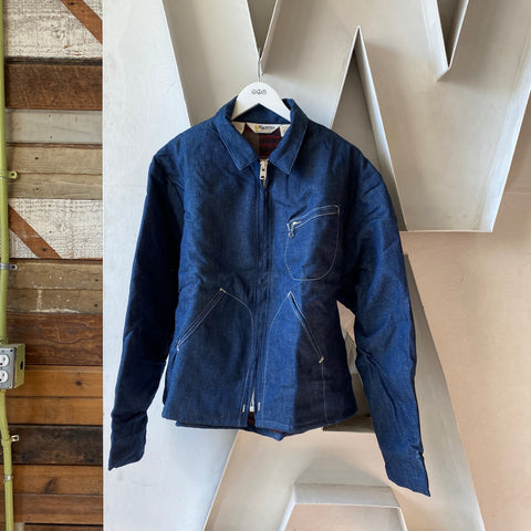 70's Unworn Blanket Lined Denim Jacket - XL