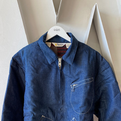 70's Unworn Blanket Lined Denim Jacket - XL