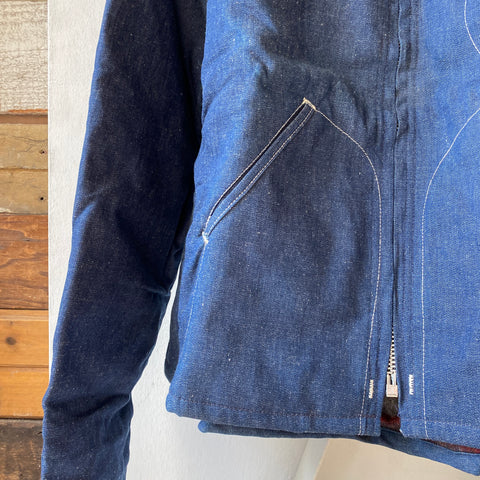 70's Unworn Blanket Lined Denim Jacket - XL
