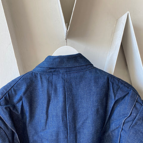 70's Unworn Blanket Lined Denim Jacket - XL