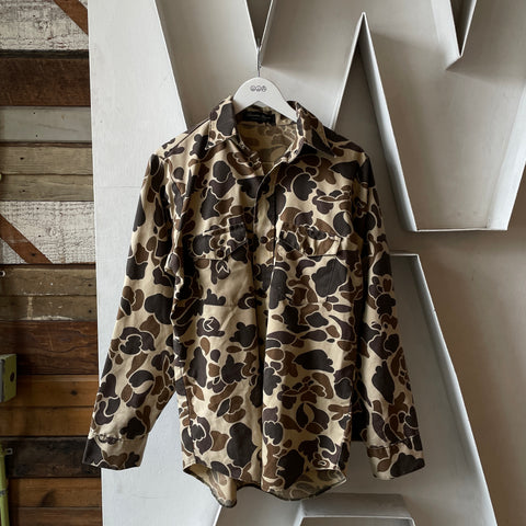 80's Camo Pullover Shirt - Large