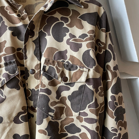 80's Camo Pullover Shirt - Large