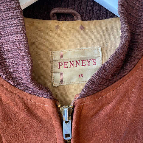 60's Penney’s Suede Bomber - Small
