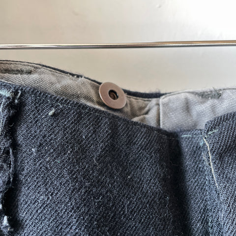 50’s Black Wool Trousers - 30” x 28”