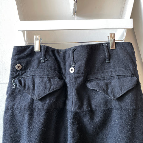 50’s Black Wool Trousers - 30” x 28”