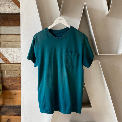 90’s Faded Blank Pocket Tee - Medium